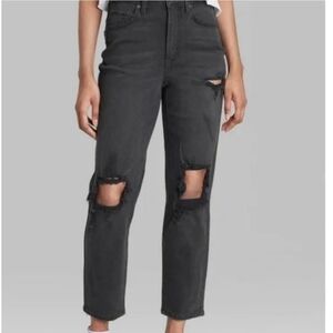 ⭐️40% Off⭐️Wild Fable Super High Rise Straight Jeans in Black Wash